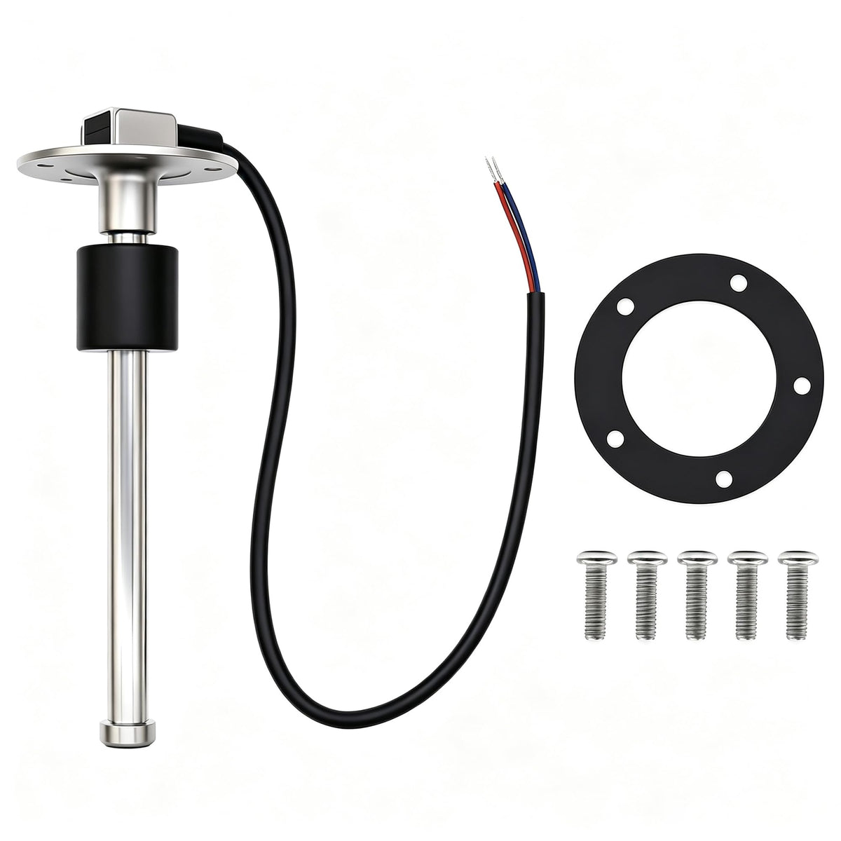 OXCANO front view of 7-inch fuel sending unit showing mounting flange and sender body for reliable installation