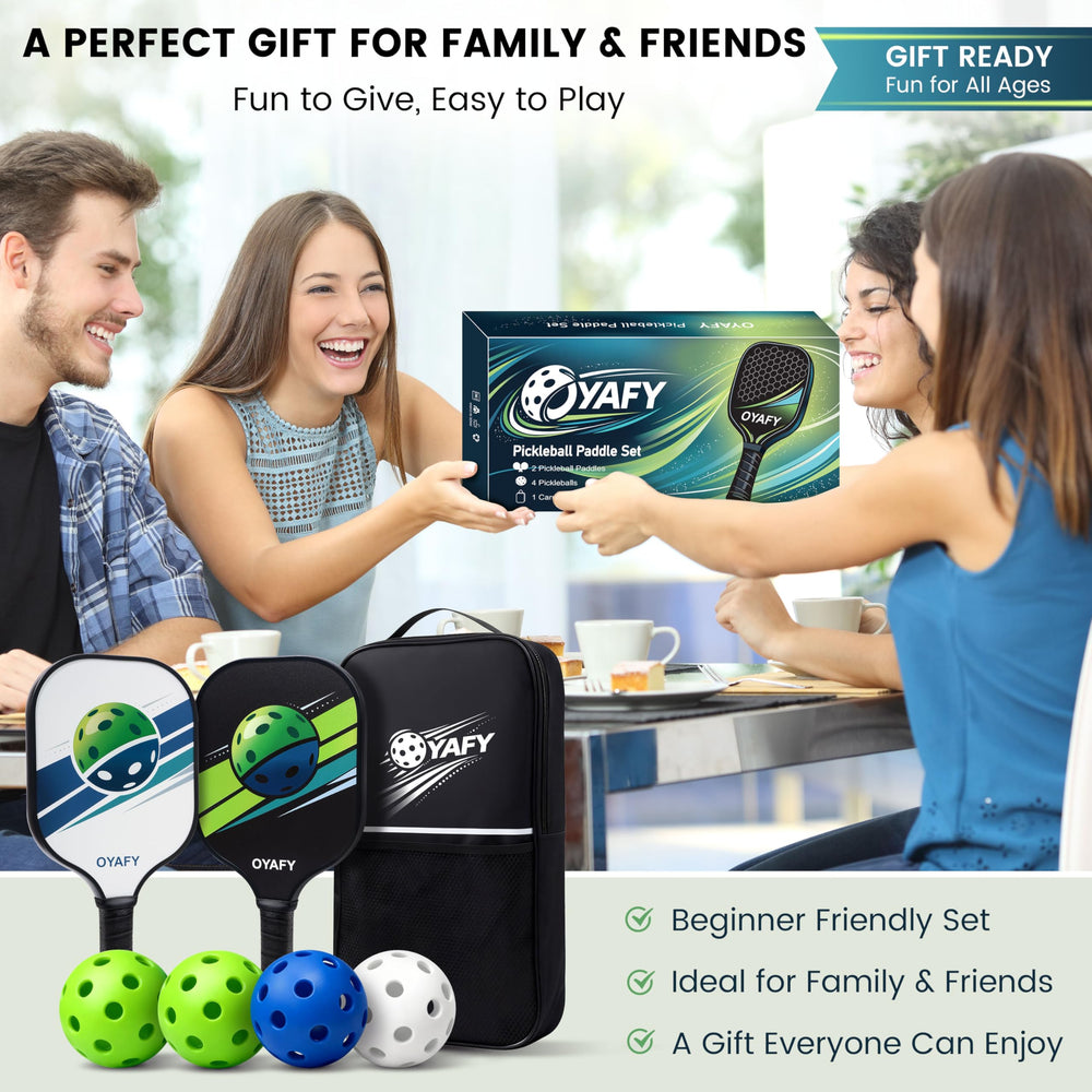 OYAFY paddles in backyard lifestyle shot promoting family play and portability