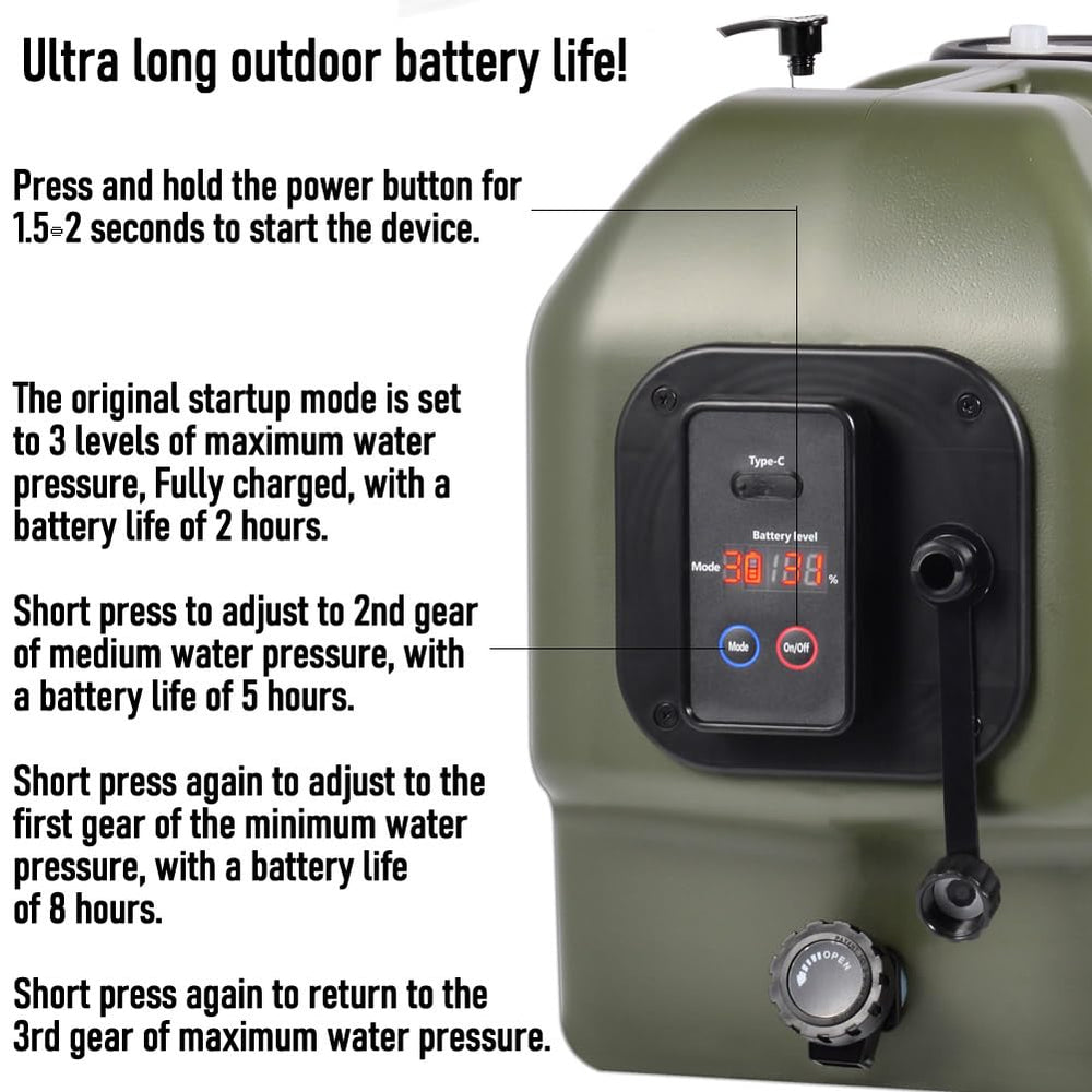 OYOOQO in-use at campsite showing quick rinse capability for campers