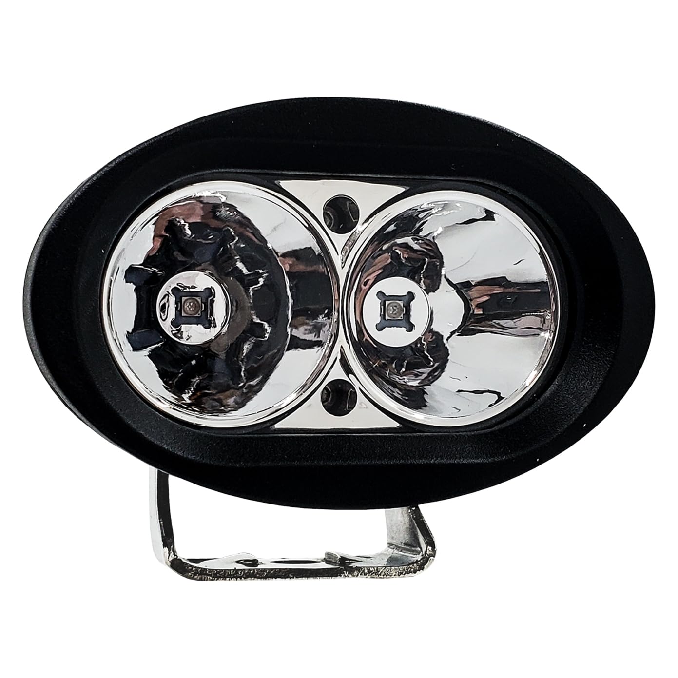 OZ-USA headlight in hand for scale showing compact size and lightweight advantage