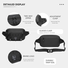 OZUKO opened bag displaying organized interior pockets for quick access