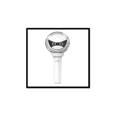 P1Harmony light stick front view showing the official design and bright glow
