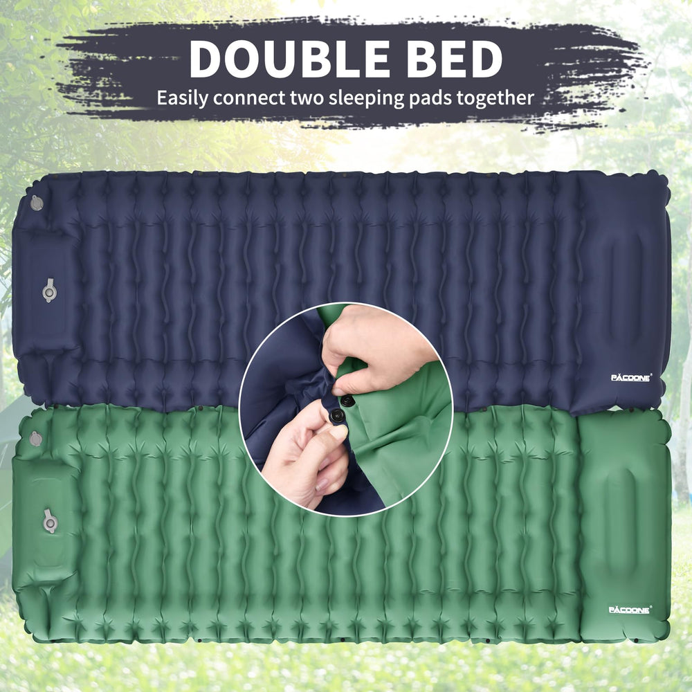 PACOONE rolled pad compact beside backpack highlighting ultralight packability
