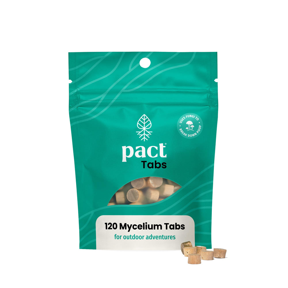 PACT packaging front view showing 120-count tabs and clear purpose