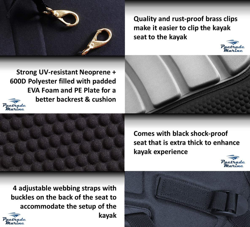 Pactrade Marine detachable zippered backpack mounted to seat for easy storage