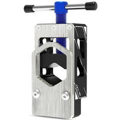 PACYTION front view clamped showing stable tube holding and accurate cuts
