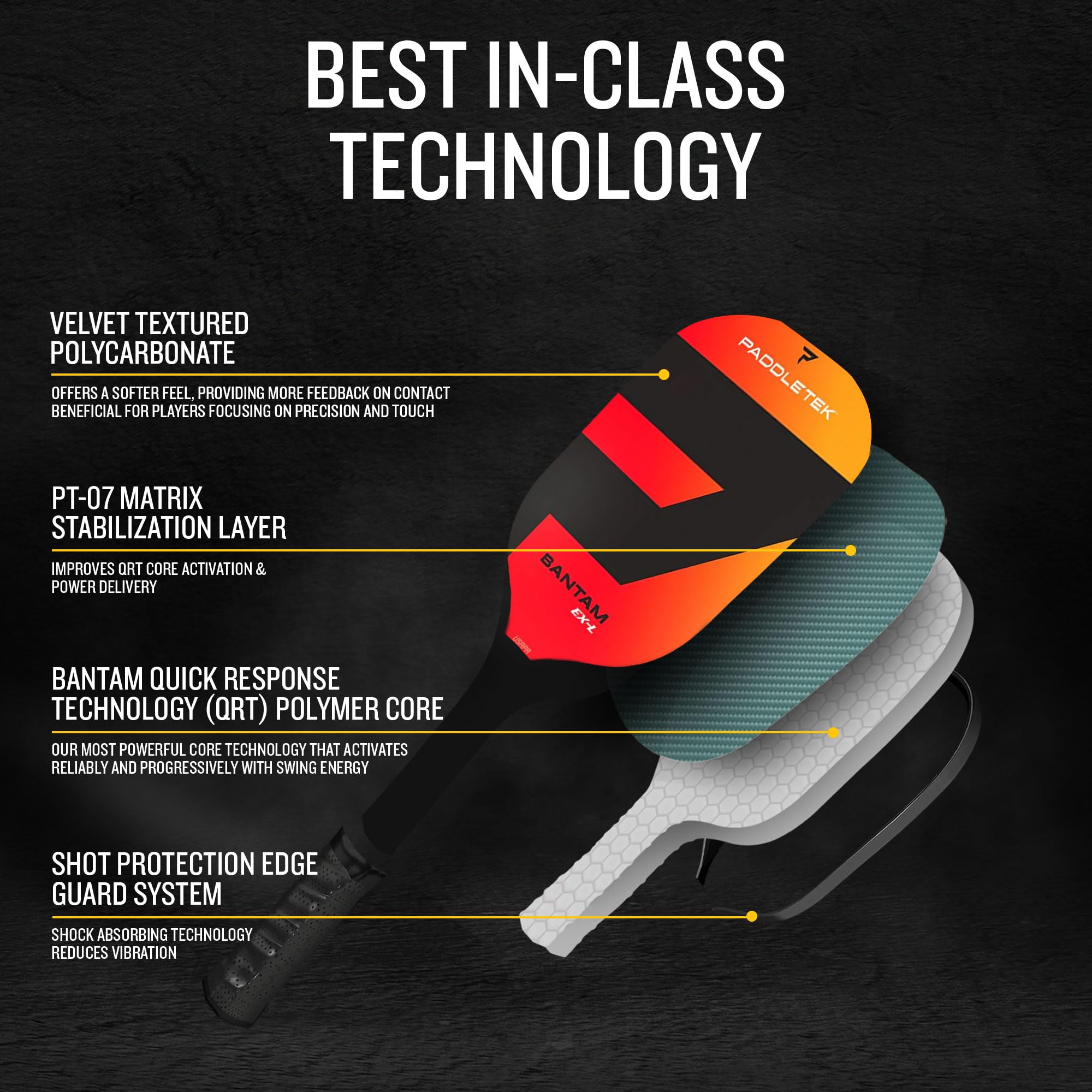 Paddletek Bantam EX-L used in match play demonstrating responsive touch and controlled power