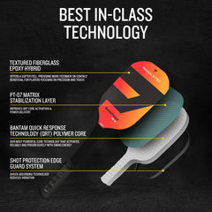 Paddletek Bantam TS-5 held in hand to show paddle size and lightweight maneuverability