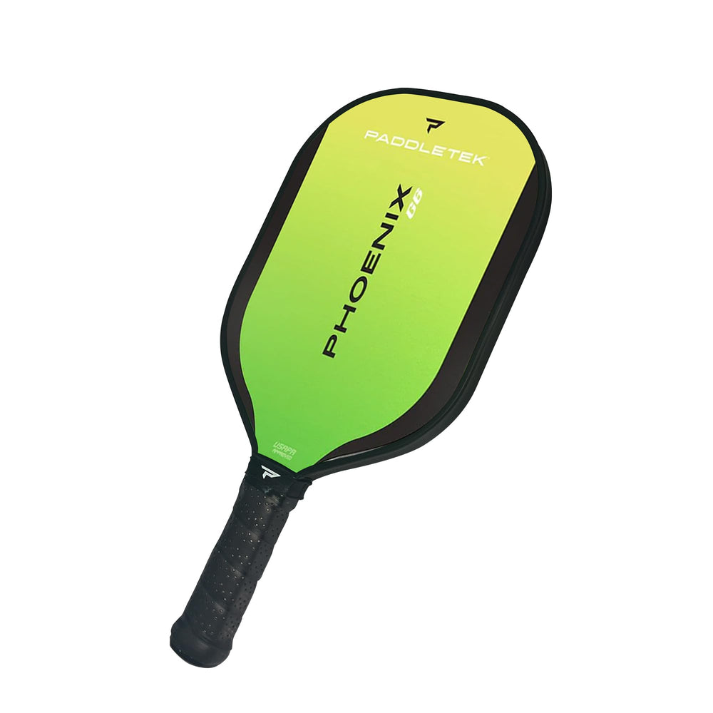 Paddletek Phoenix G6 front face showing textured surface and spin control