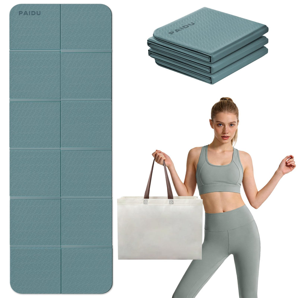 PAIDU front view showing full-length mat and double-sided grip benefits