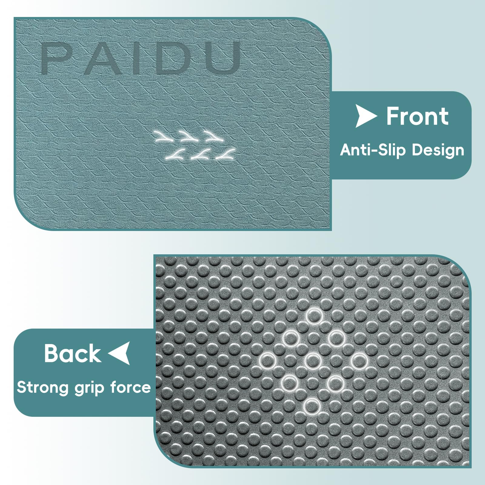 PAIDU mat in use outdoors demonstrating cushioned comfort for practice