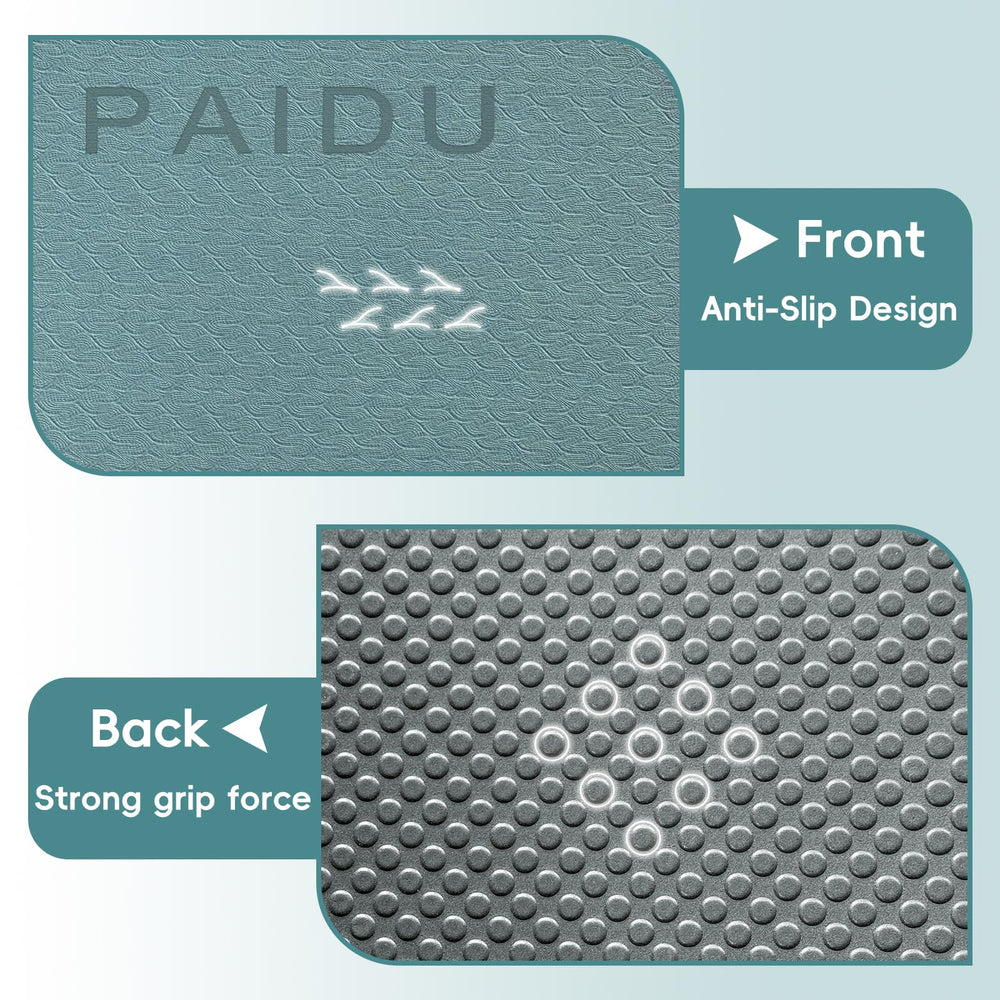 PAIDU mat in use outdoors demonstrating cushioned comfort for practice