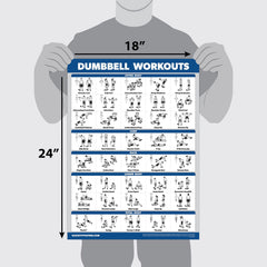 Palace Learning close-up of dumbbell poster illustrating grips and exercise benefit clarity