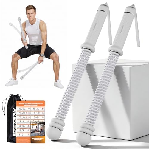 Paleclouds front packaging of portable ropeless battle rope showing compact kit and benefits