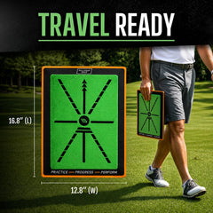 Palladium Golf close-up of velvet strike surface revealing swing marks for diagnostics