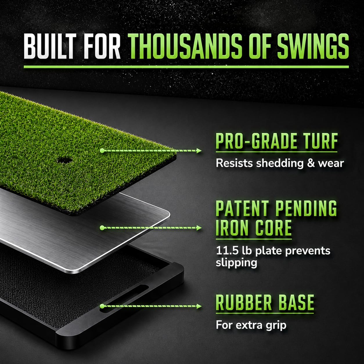 PG Palladium Golf close-up of fairway turf texture for realistic ball feedback benefit