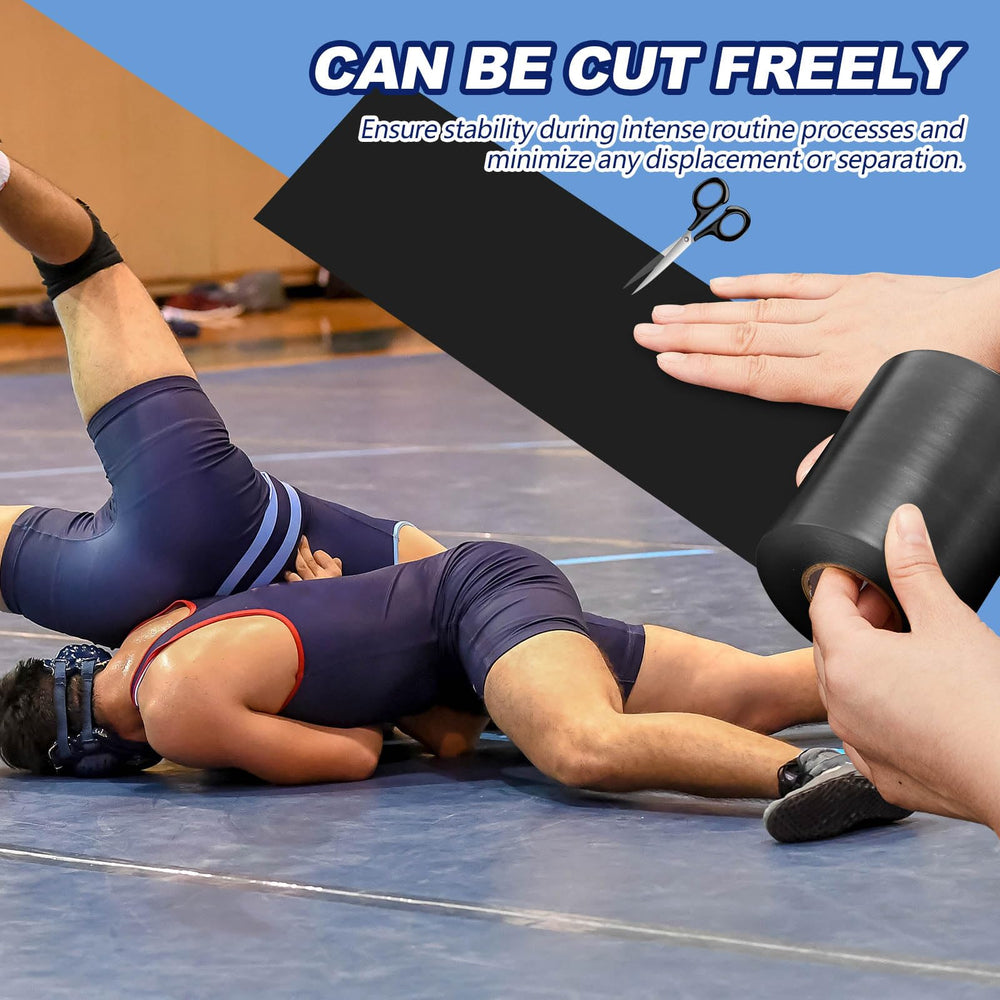 Pangda matte-black tape blending on a black wrestling mat for discreet finish