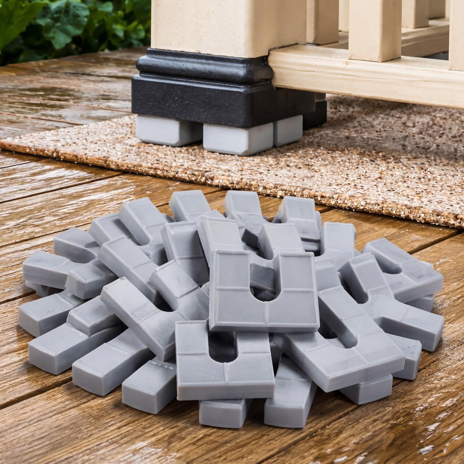 Pangda front packaging showing 32-piece pontoon riser kit and benefits