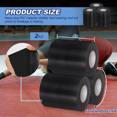 Pangda two rolls side by side to show 4 inch width and length scale for coverage