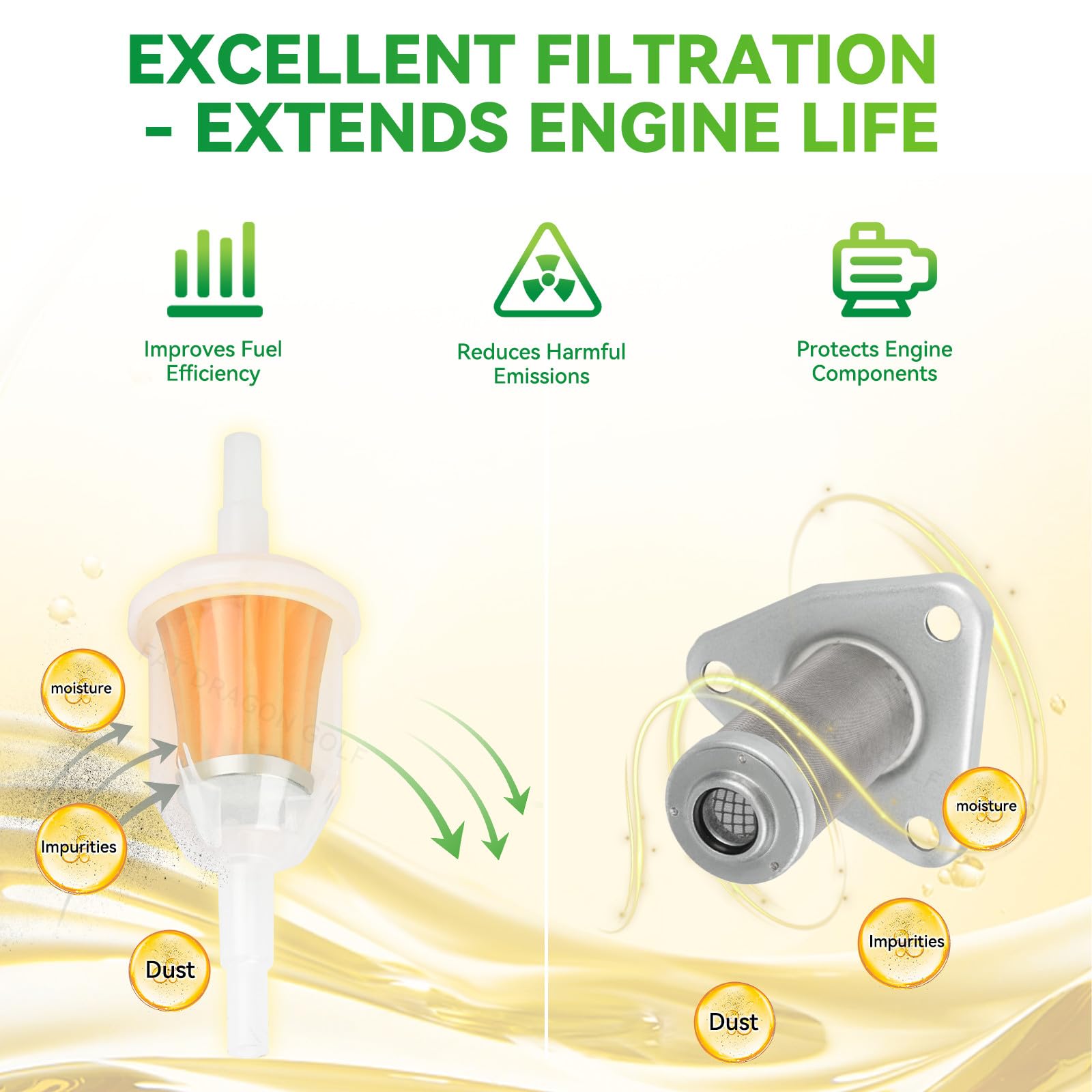 Panglong air filter detail showing dust capture for cleaner engine air