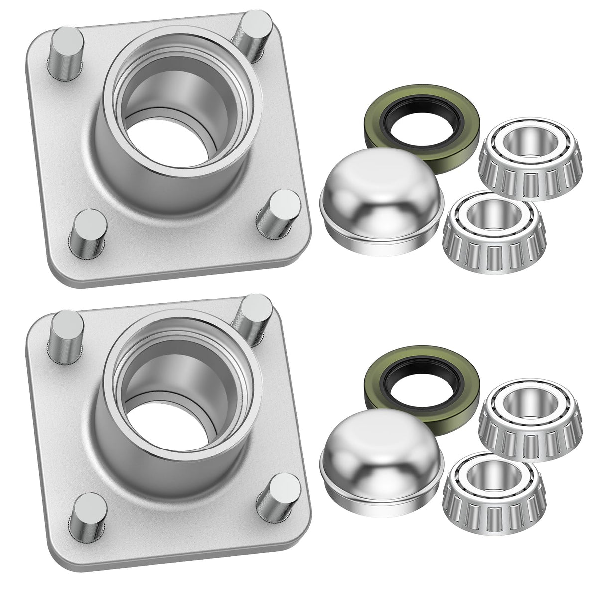 Panglong front hub assembly front view showing bolt pattern and fit benefit