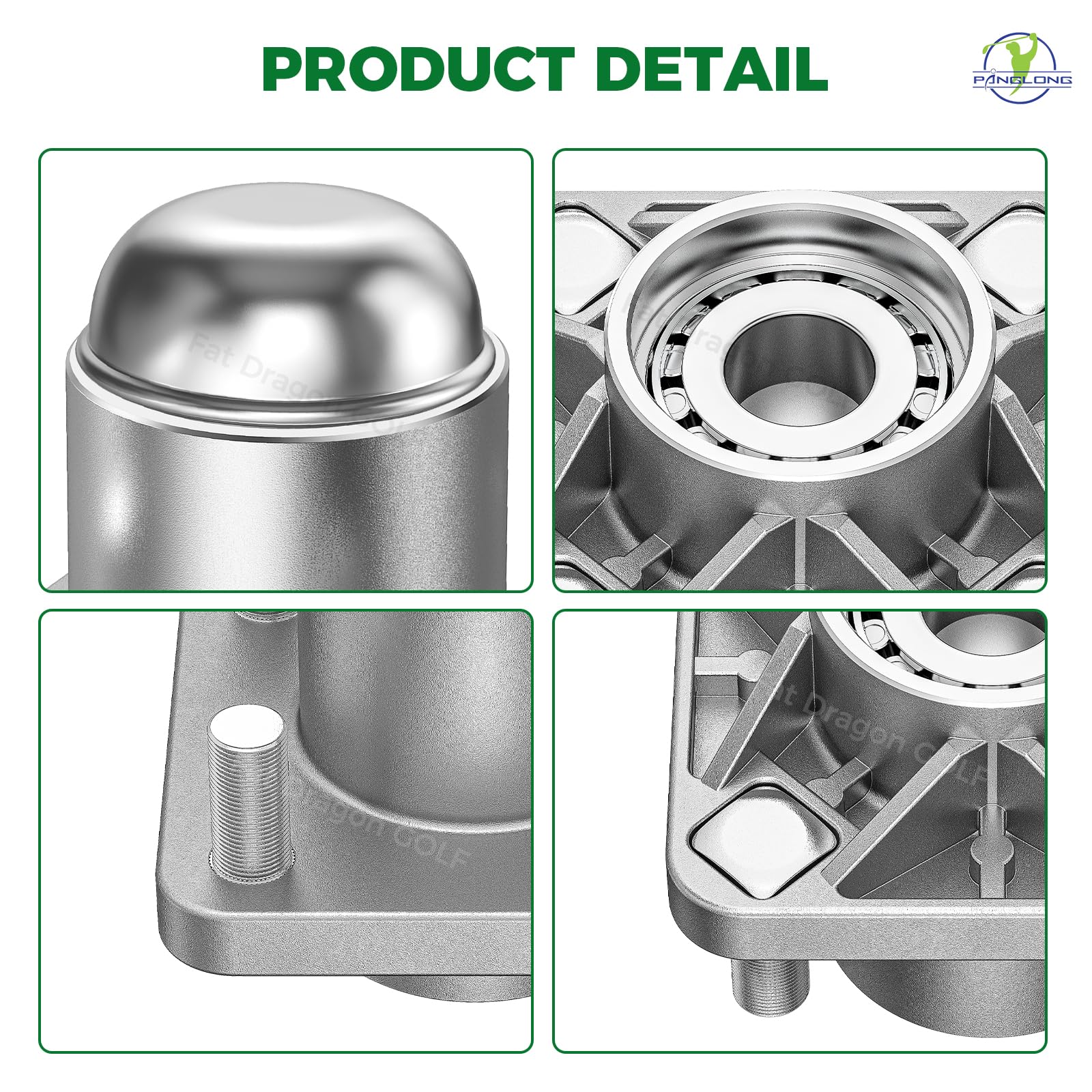 Panglong hub close-up of machined surface for accurate fit and smoother rotation