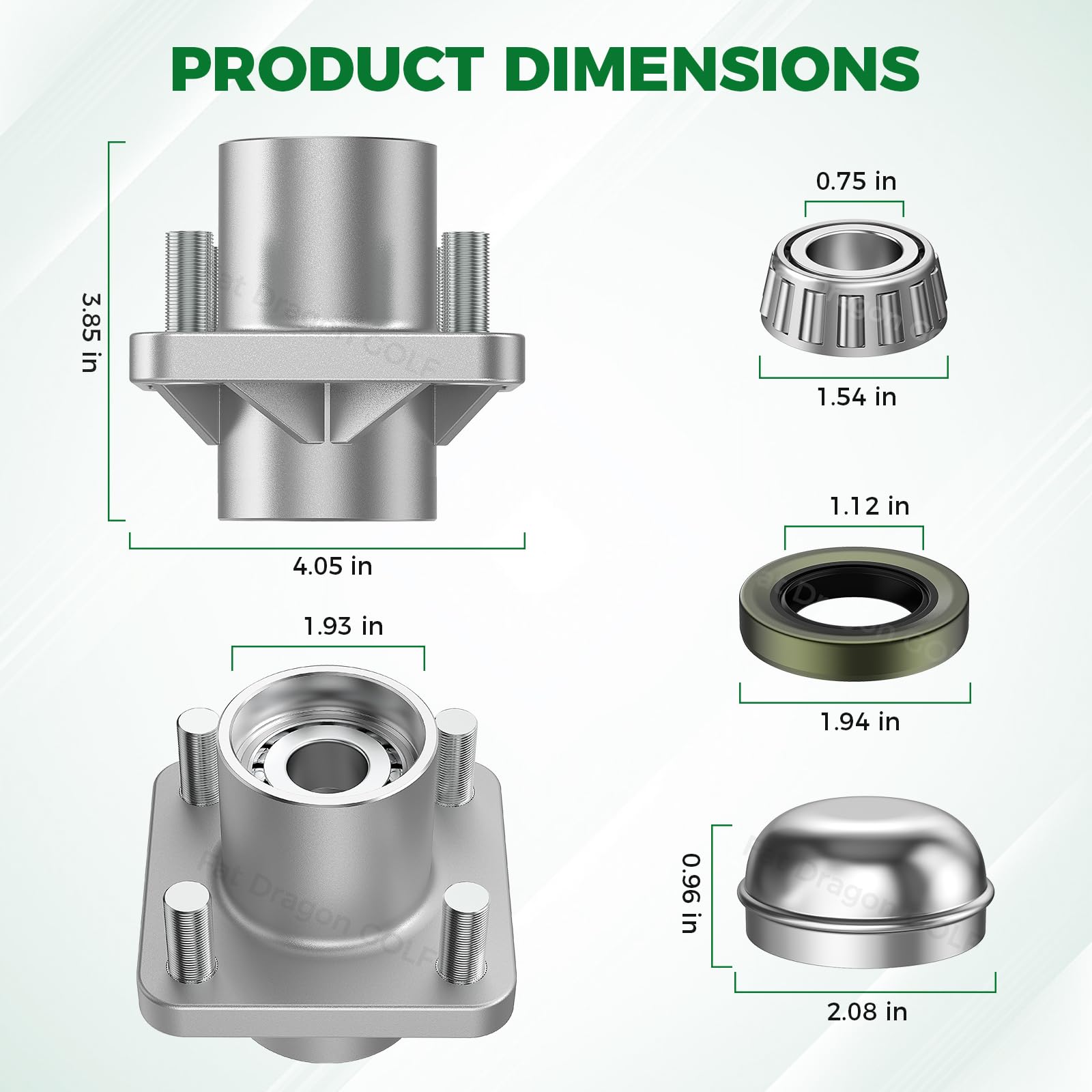 Panglong metal dust cap detail protecting bearings and preventing contamination