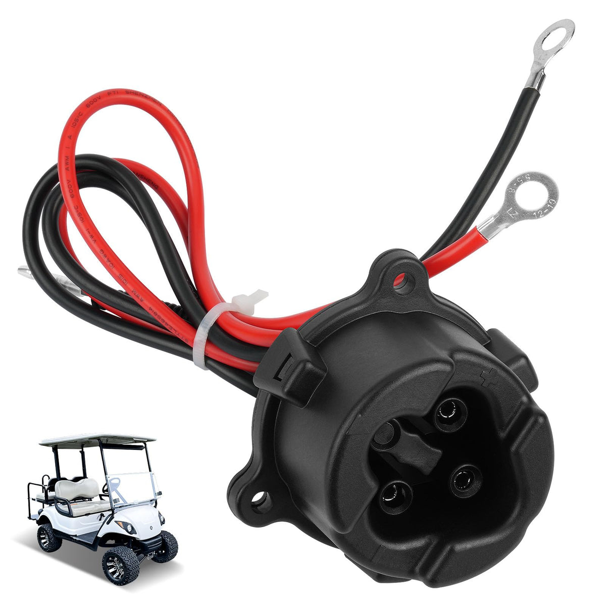 Panglong front-facing charger receptacle showing plug shape and OEM fit benefits