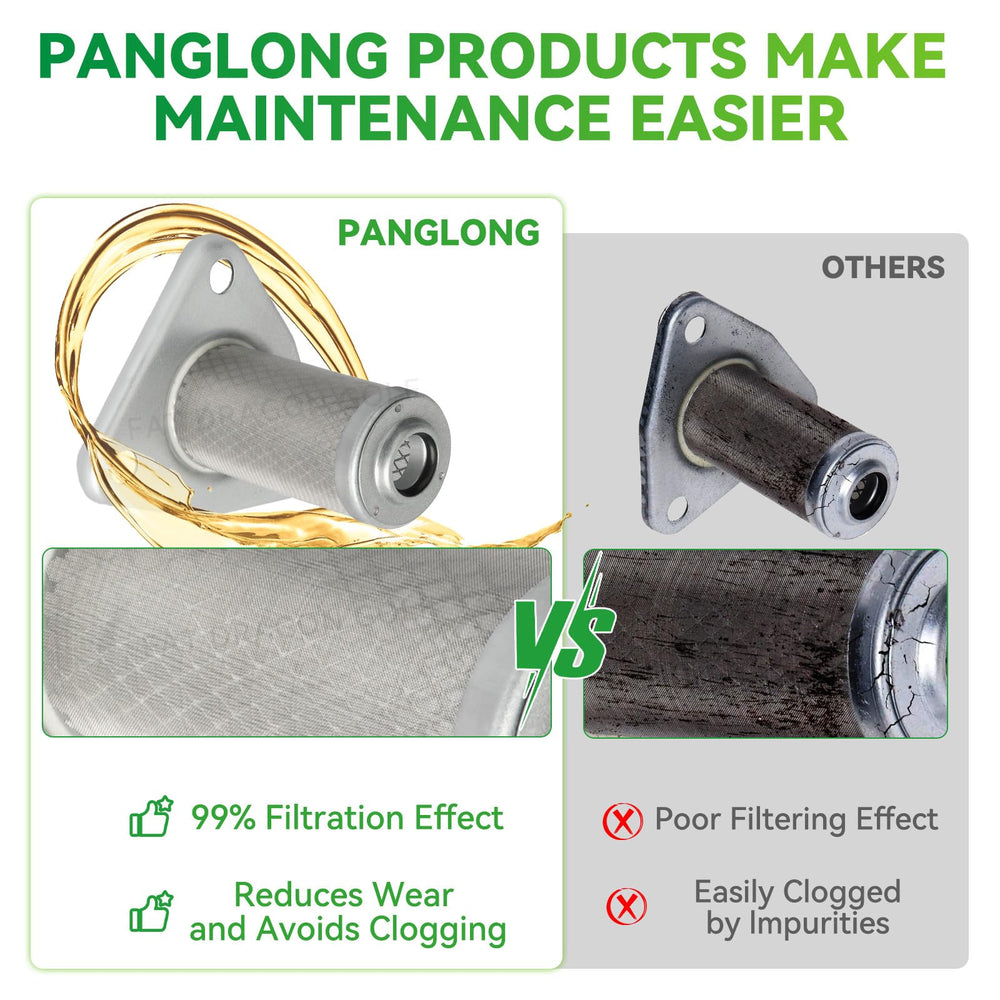 Panglong fuel filters demonstrating 1/4" and 5/16" fit for compatibility
