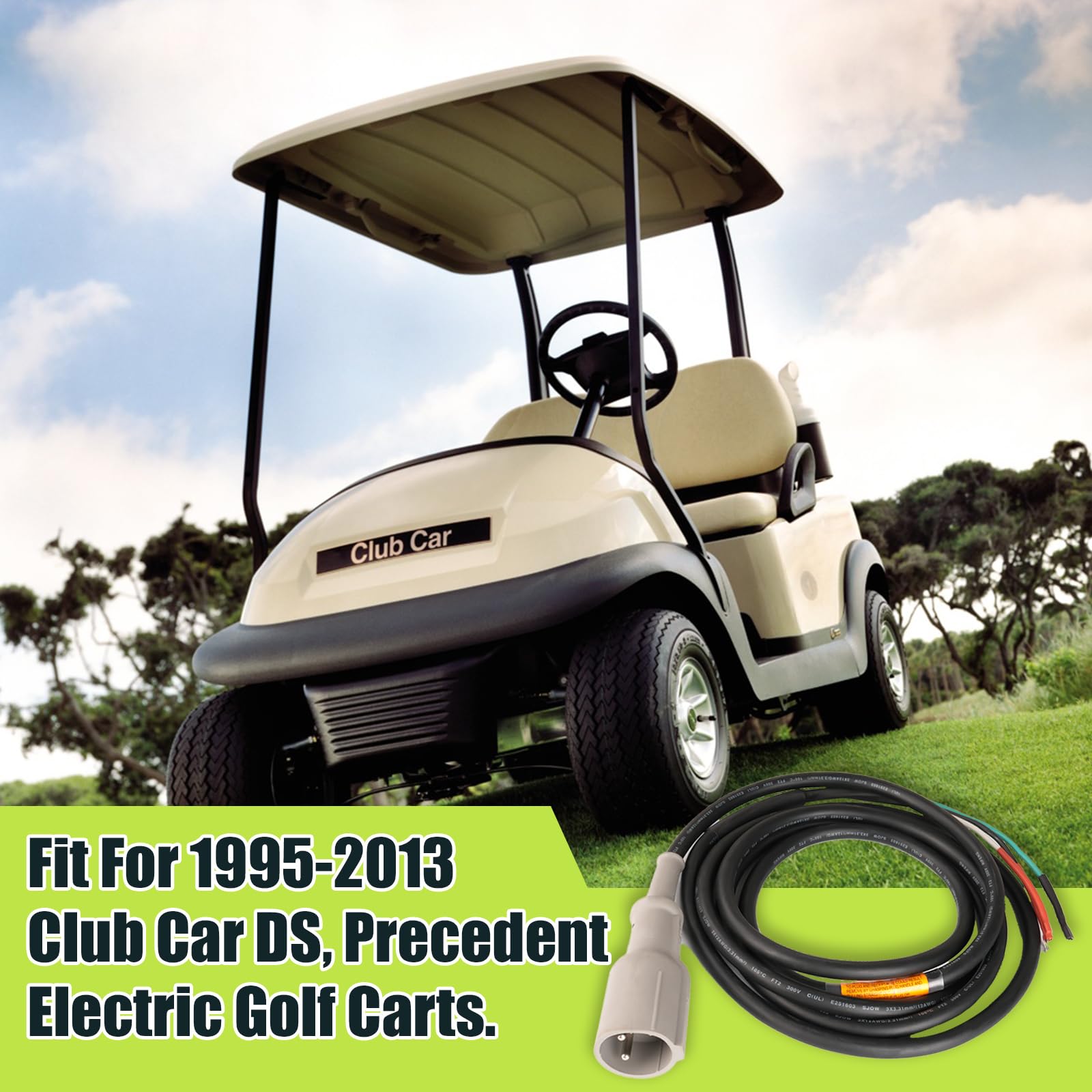 Panglong plug installed on a Club Car demonstrating fit and convenience benefit
