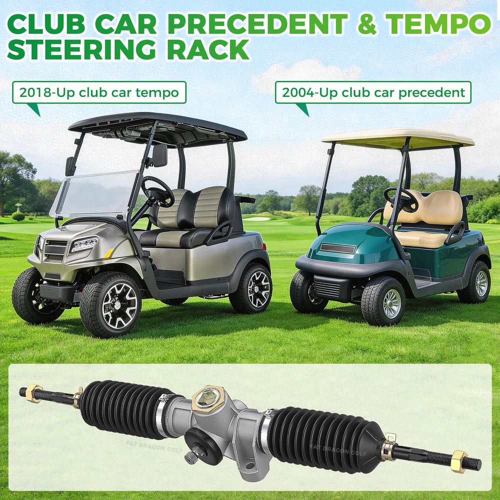 Panglong-equipped Club Car driving on course illustrating improved handling and comfort
