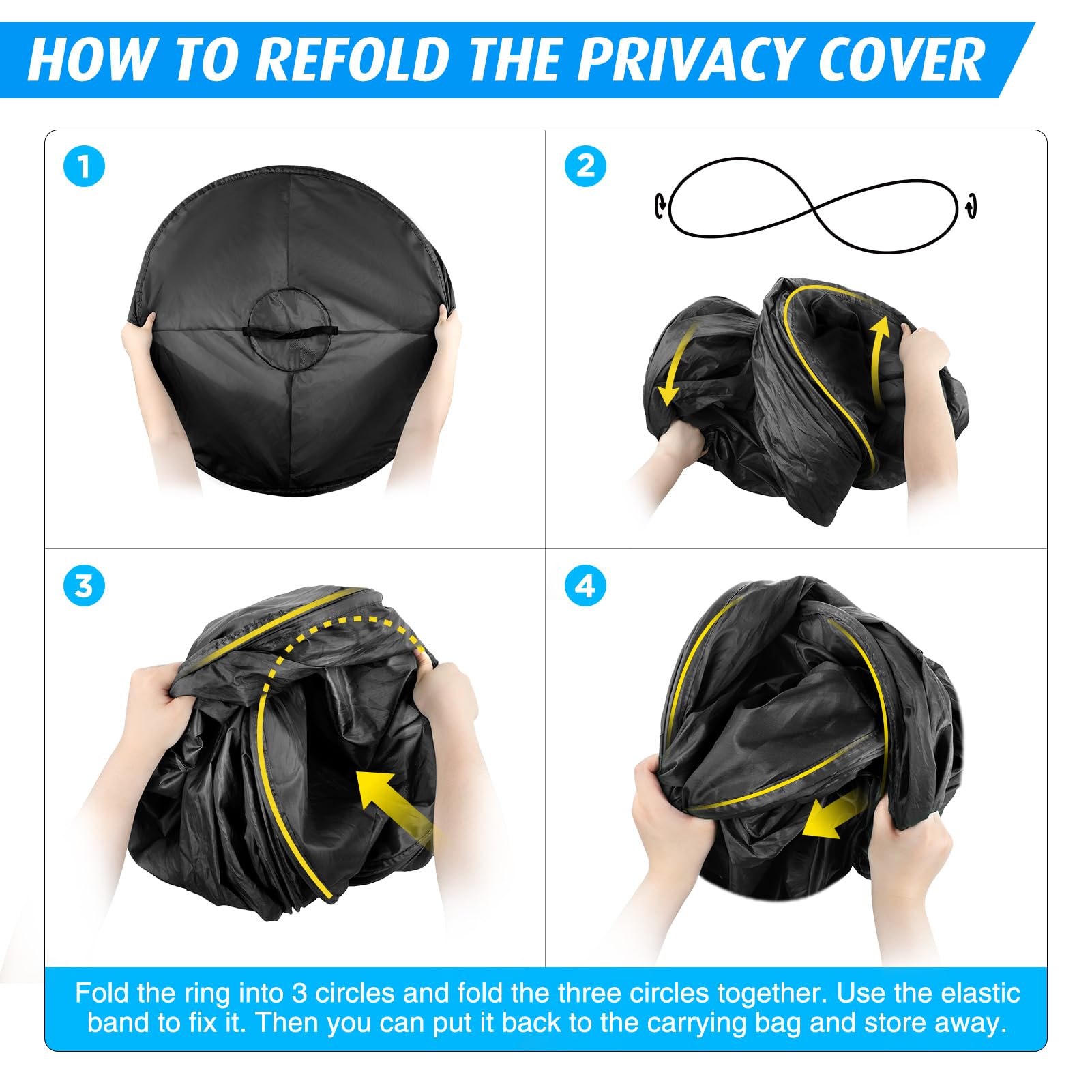 PANKAY in use with a portable camping toilet providing quick private shelter outdoors