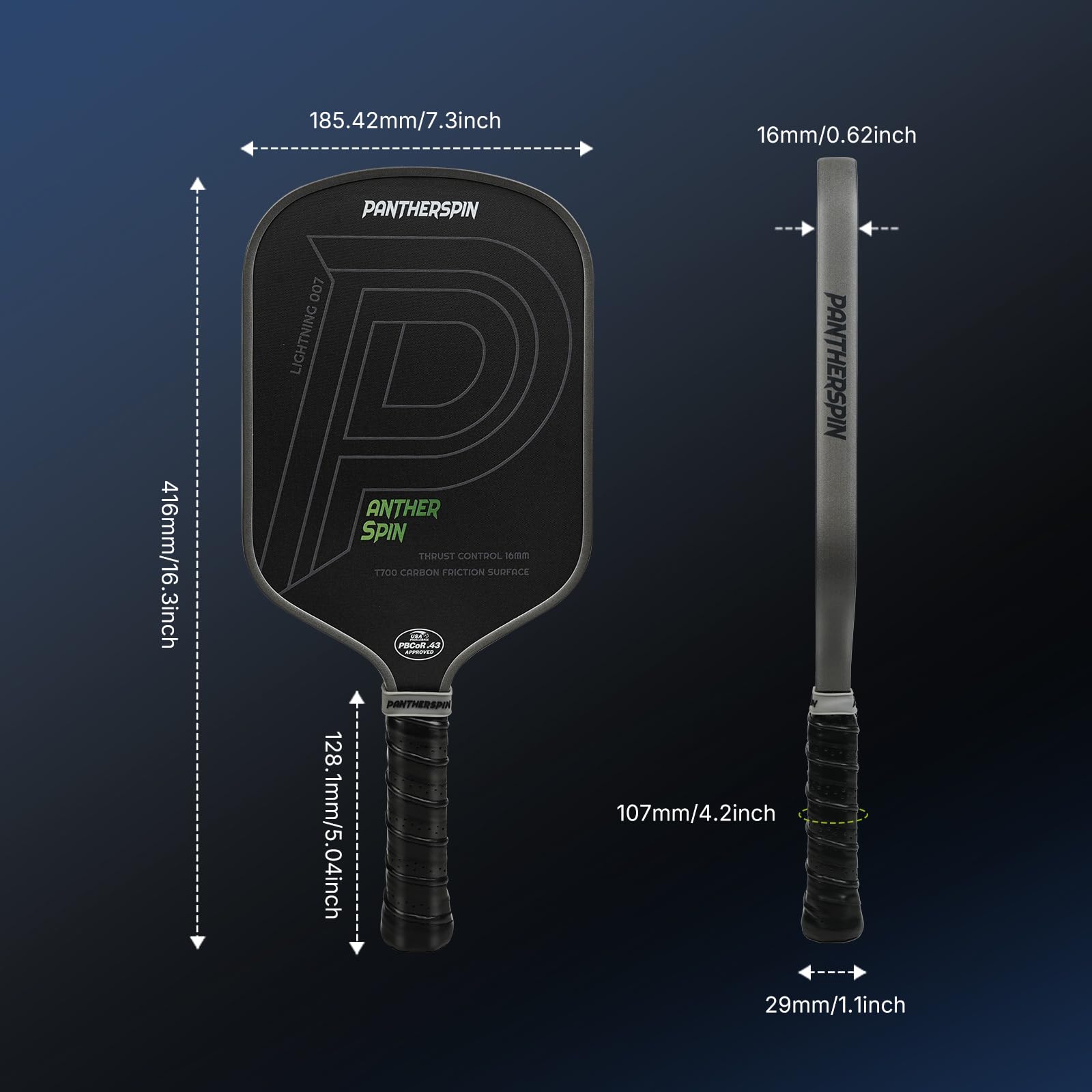 PantherSpin included grip tapes and cover for match-ready convenience