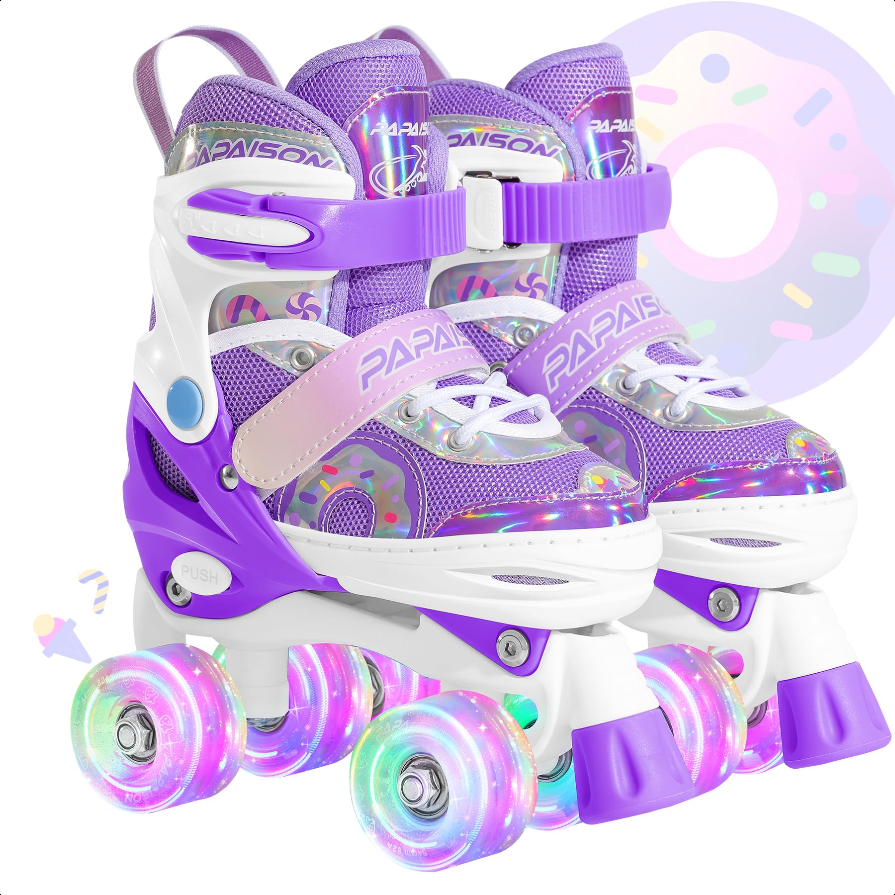 PAPAISON front view of skates showing design and ready-to-ride safety