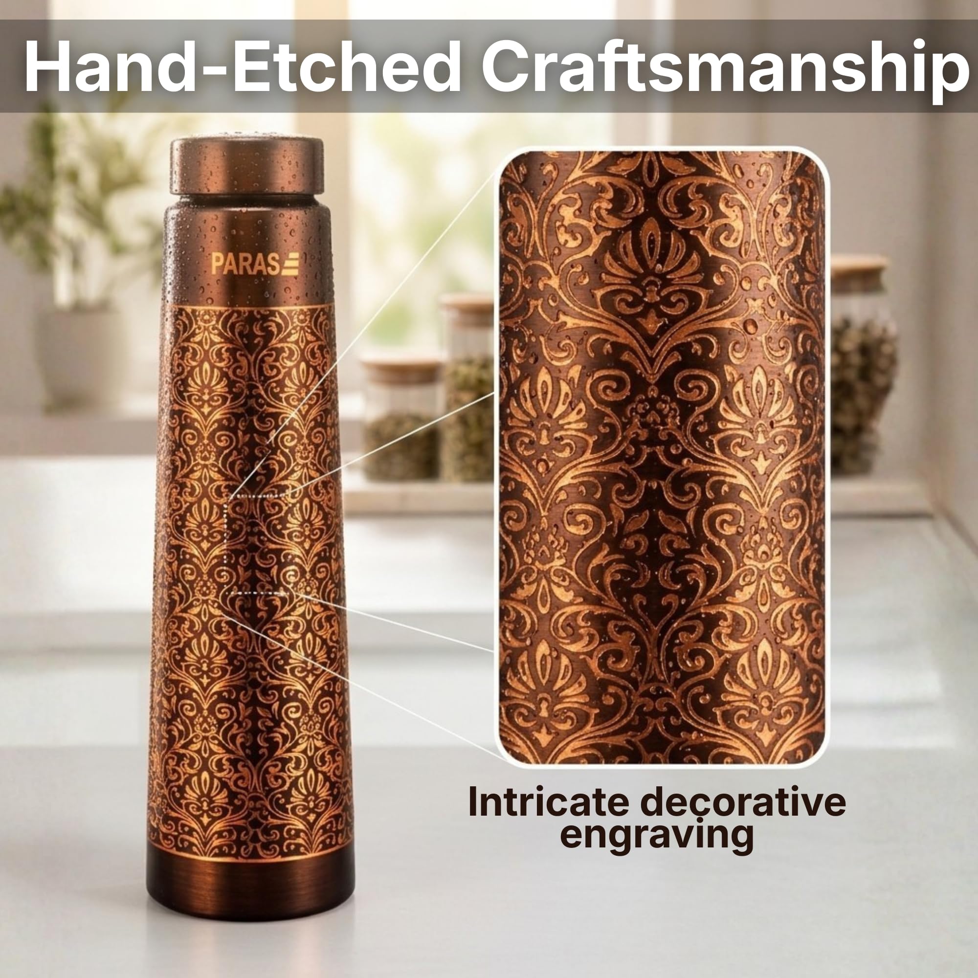 PARAS held in hand to show 34 oz scale and easy portability