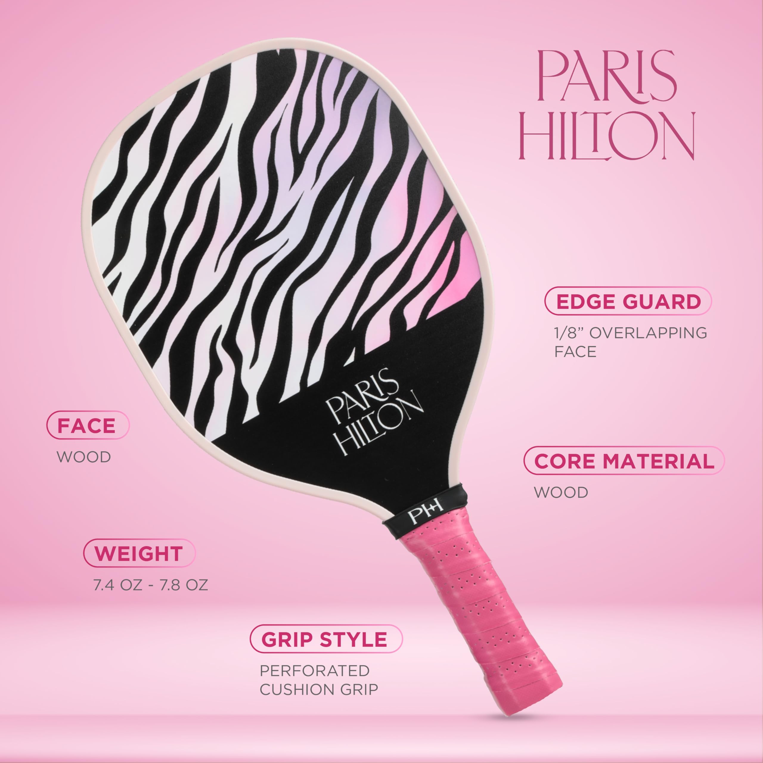 Paris Hilton close-up of fiberglass composite face highlighting spin control