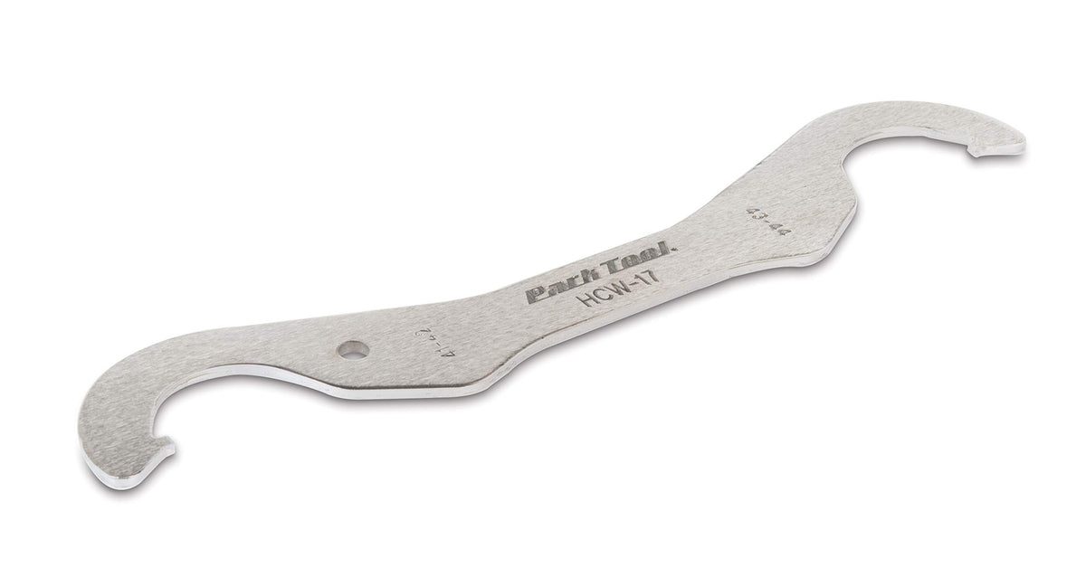 Park Tool HCW17 front profile showing compact wrench and benefits of precise fit