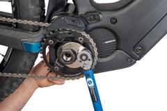 Park Tool LRT-2 beside ruler showing size and 54mm lockring compatibility for fit verification