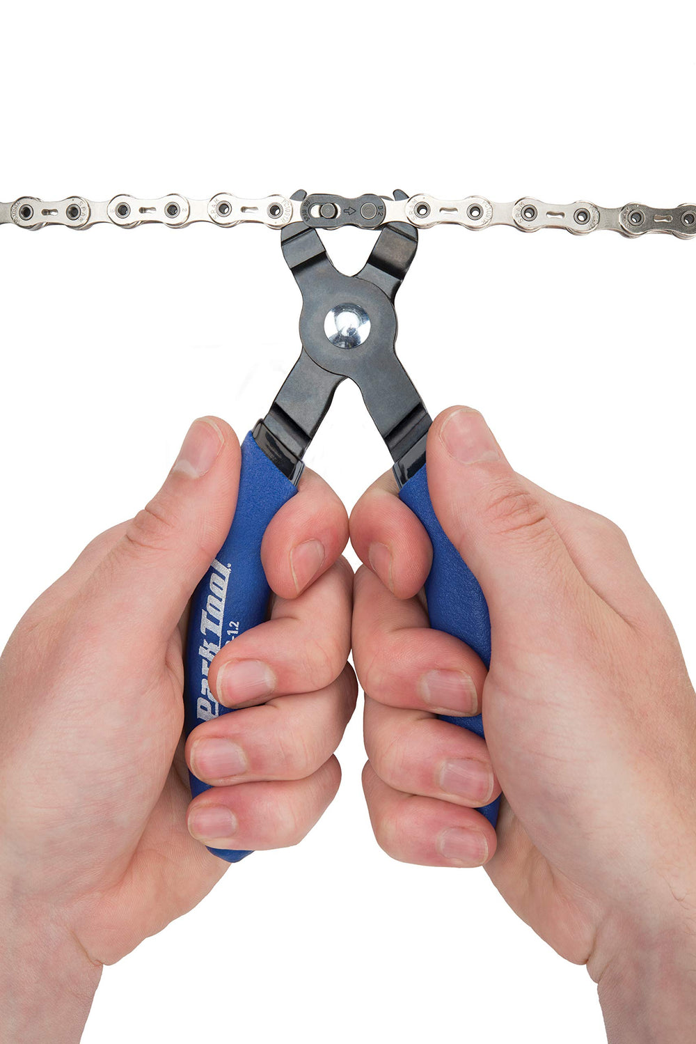 Park Tool MLP-1.2 jaw closeup revealing precise shape for gripping master links and preventing slippage