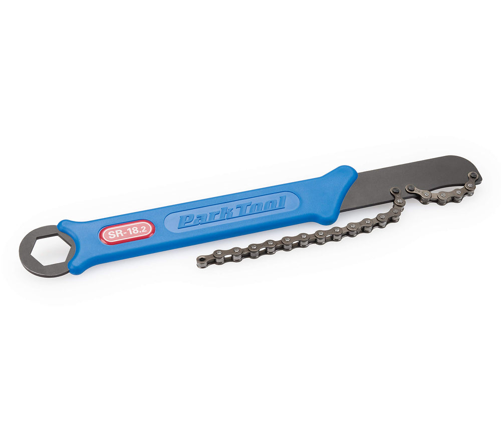 Park Tool SR-18.2 front view showing full tool and ergonomic handle for secure grip