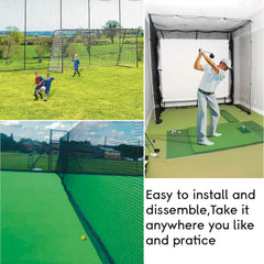 Parslue installed backyard net protecting yard and making practice convenient