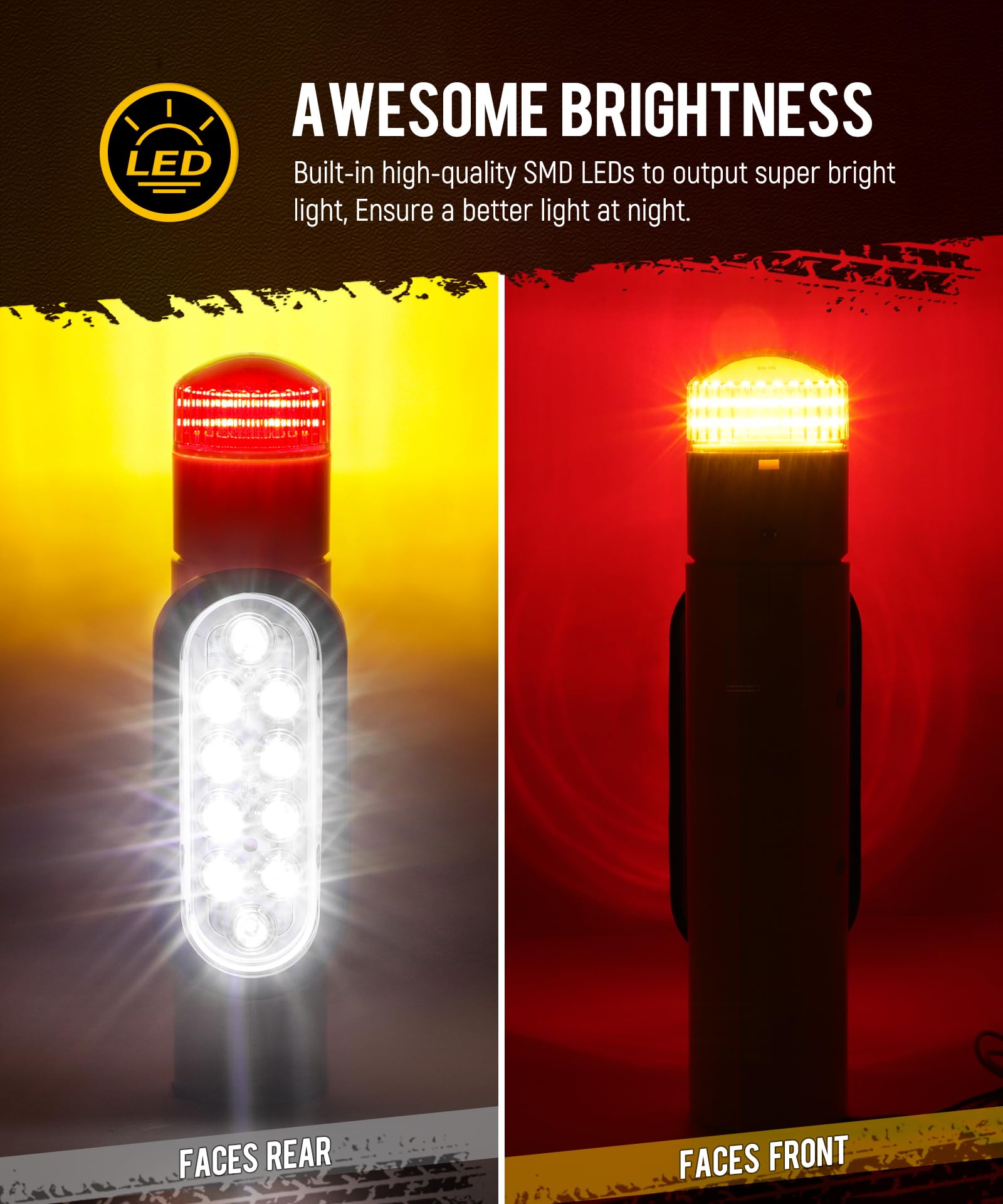 Partsam close-up of LED lens highlighting brighter SMD illumination