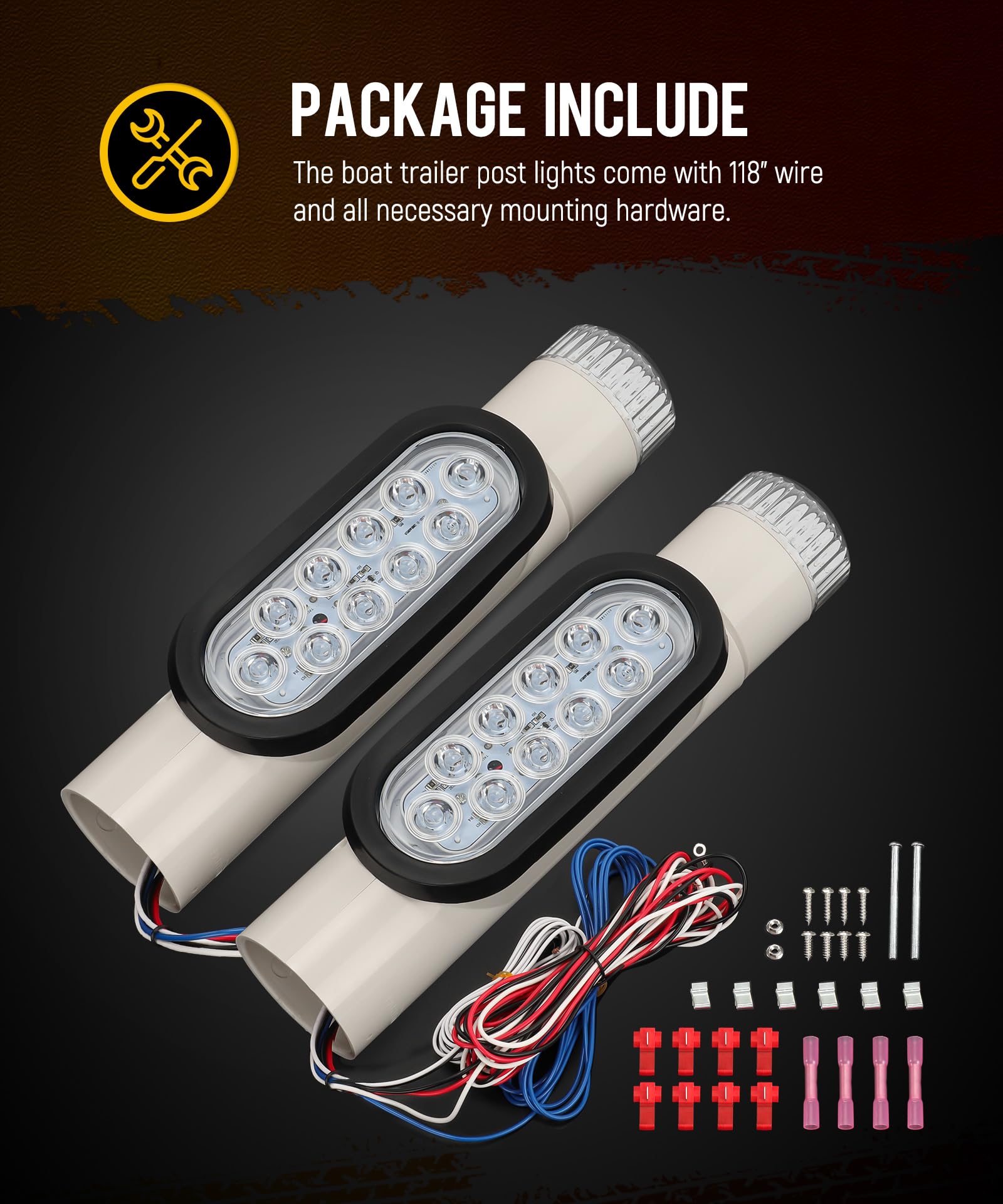 Partsam package contents with screws showing ready-to-install kit