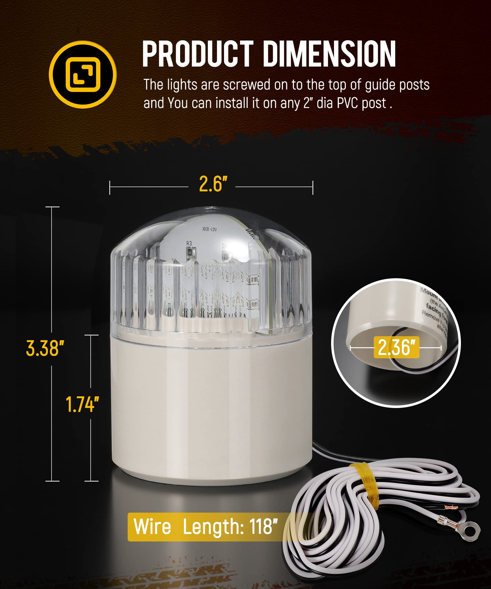 Partsam top mounting point with included screws for easy secure installation