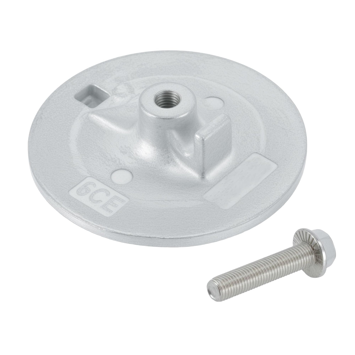 Partuto anode front view showing OEM fit and easy replacement benefit