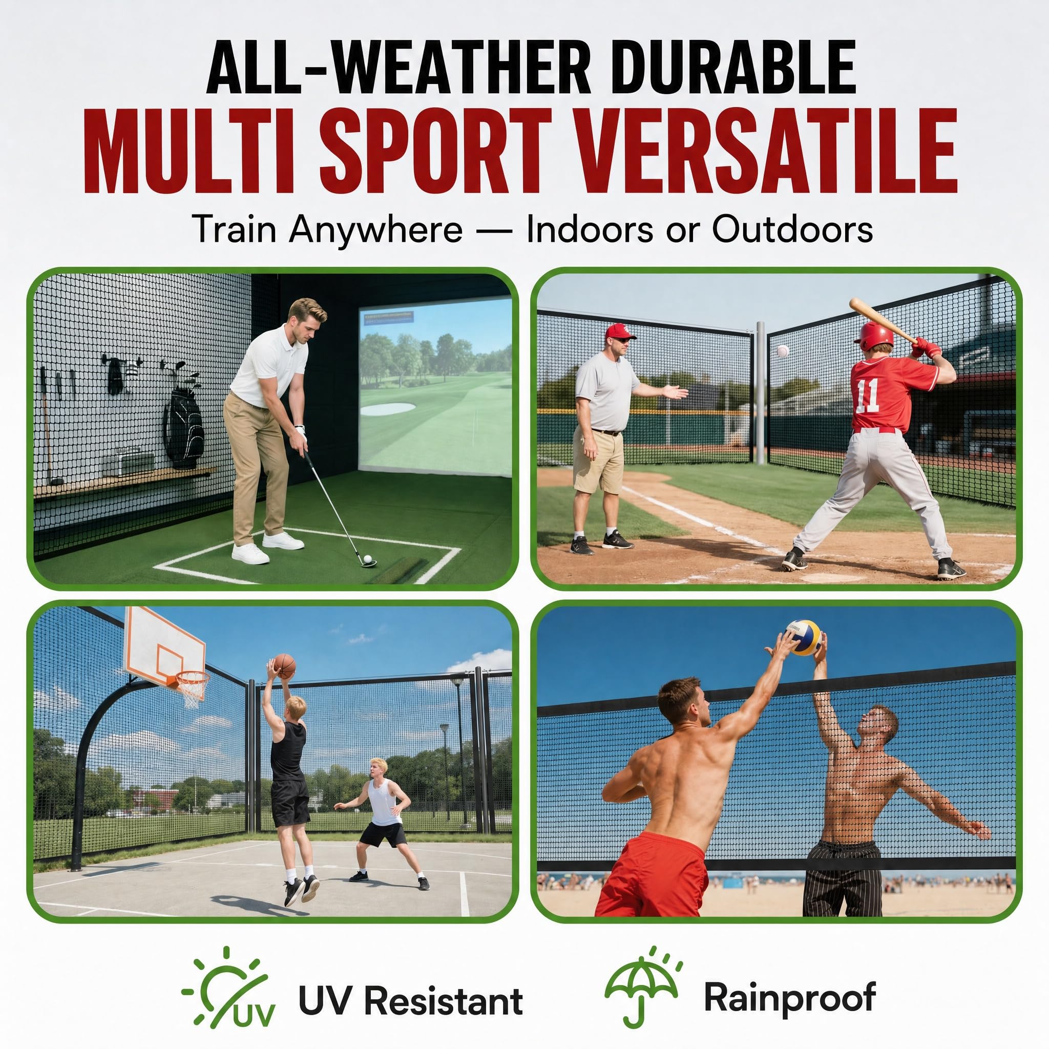 Pashorizon net mounted inside garage for indoor golf practice and space-saving use