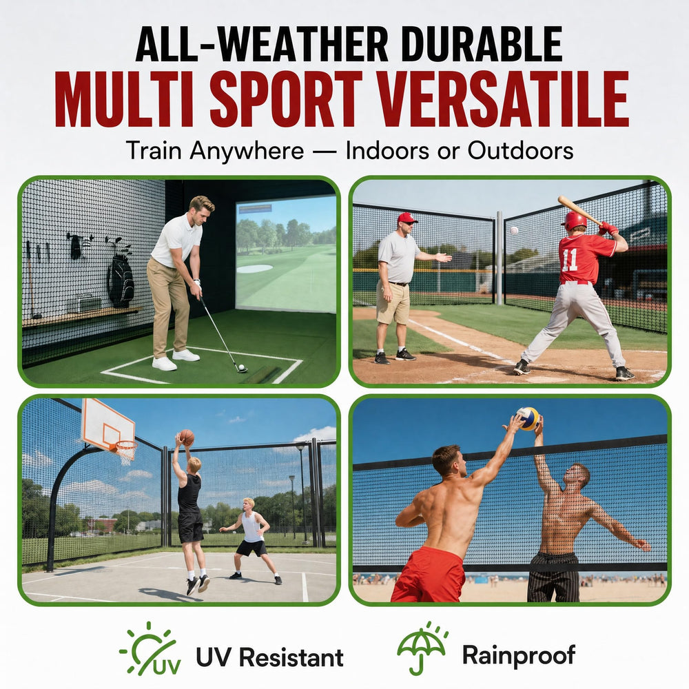 Pashorizon net mounted inside garage for indoor golf practice and space-saving use