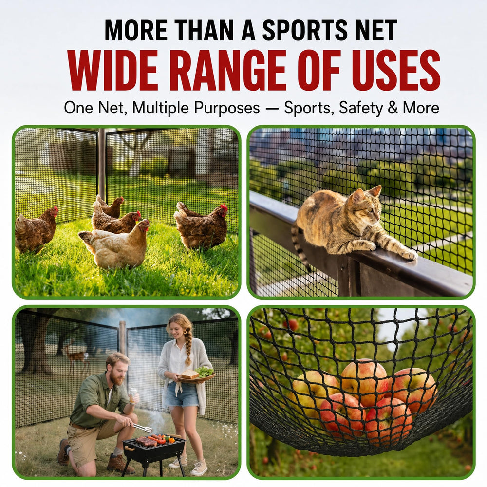 Pashorizon used as multi-sport barrier with baseball and hockey balls demonstrating versatility