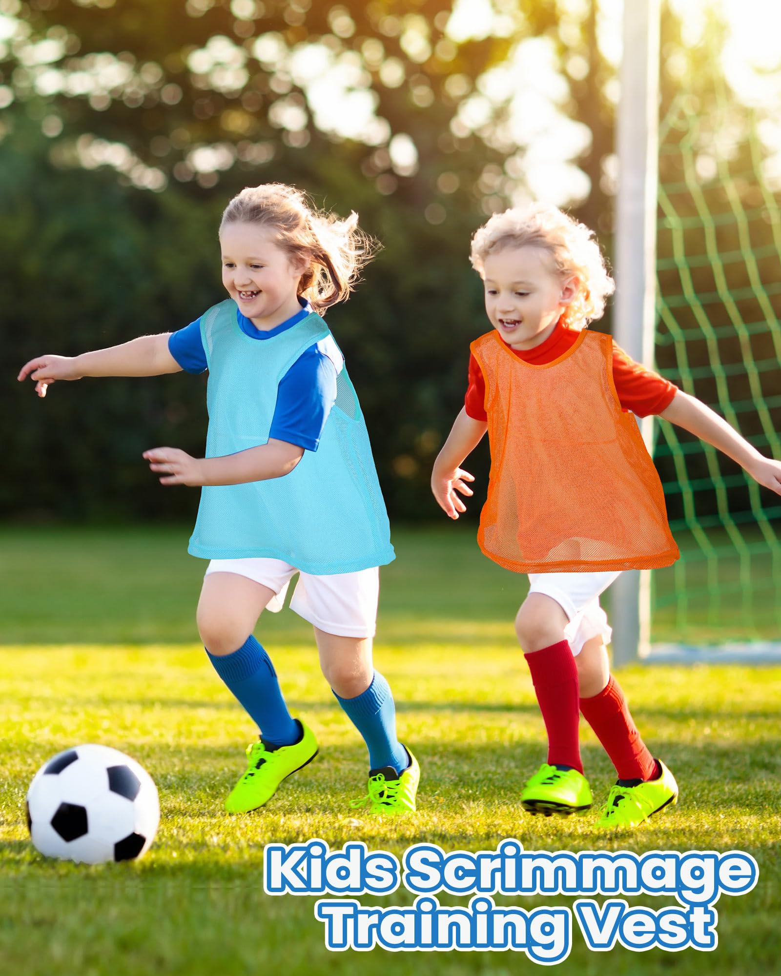 Pasimy youth player wearing pinnies demonstrating freedom of movement
