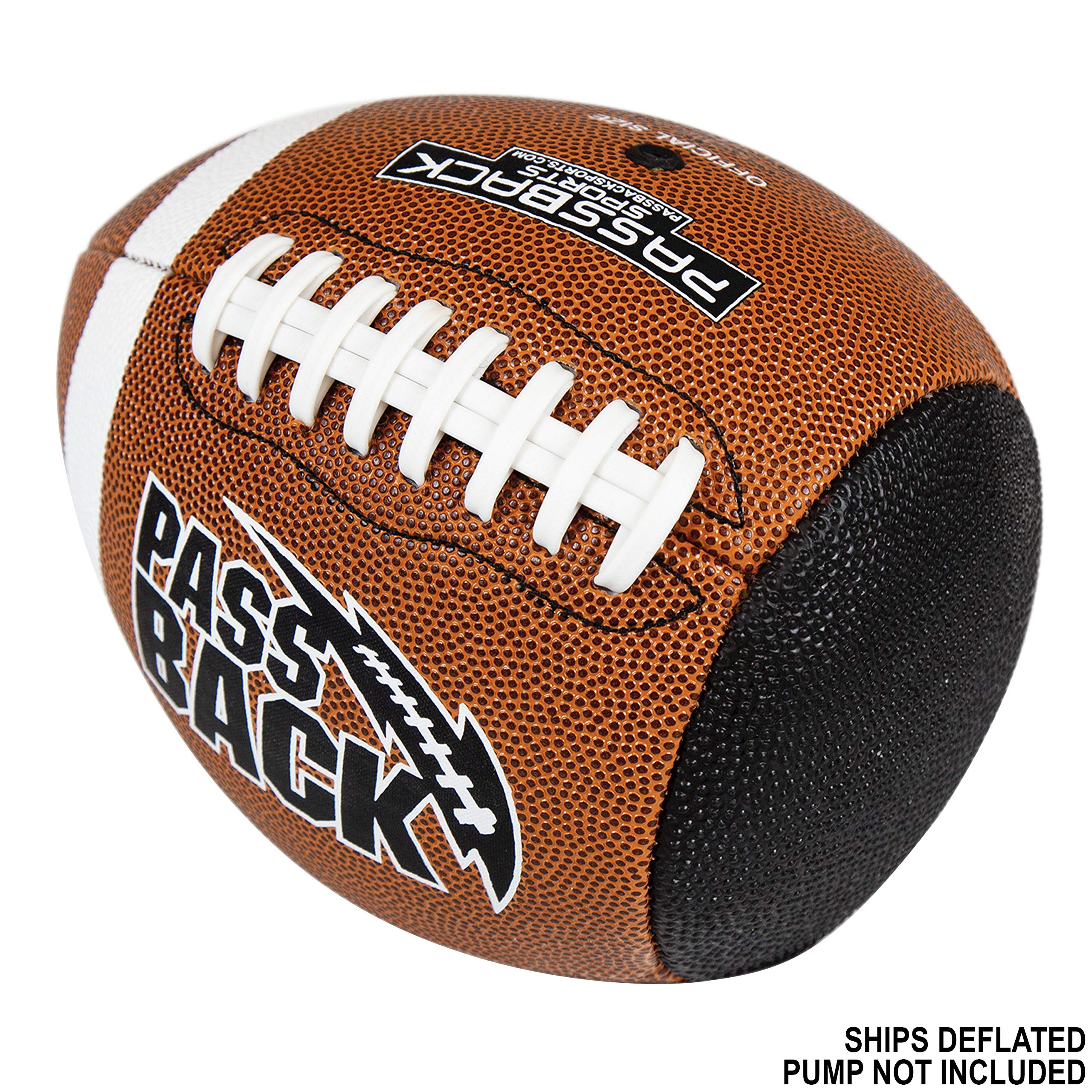 Passback ball in use on driveway demonstrating solo training efficiency